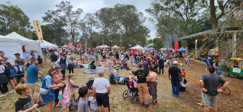 Warrandyte Festival Outdoor Crowd Scene